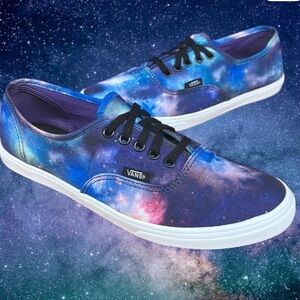 Vans Lo Pro Blue Cosmic Galaxy Celestial Skate Sneakers Shoes Mens 9.5 Womens 11